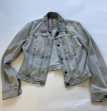 Womens Denim  Jacket With Rose Patches Size 14 Eu48 Sportmax Code