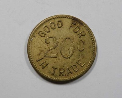 Puyallup, Washington PASTIME CLUB Good For 20 Cents Token SCARCE