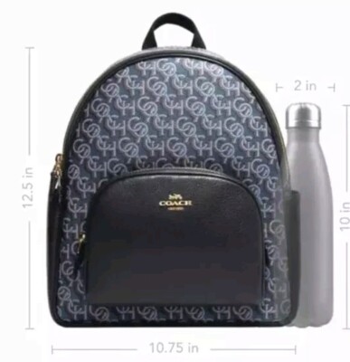 バッグ COACH Back COACH Court Backpack With Coach Monogram Print CF344 Blue