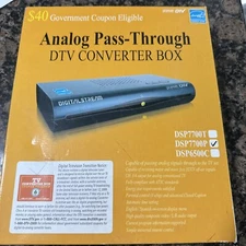 New Digital Stream Analog Pass-Through DTV Converter Box DSP7700P Parental Contr