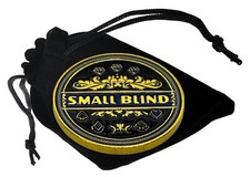 Small Blind Poker Card Guard Protector Coin Weight w/Case + Pouch USA Seller