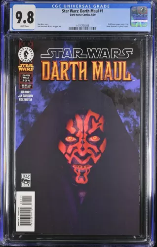 Star Wars Darth Maul #1B CGC 9.8 White Pages Photo Cover Dark Horse 2000