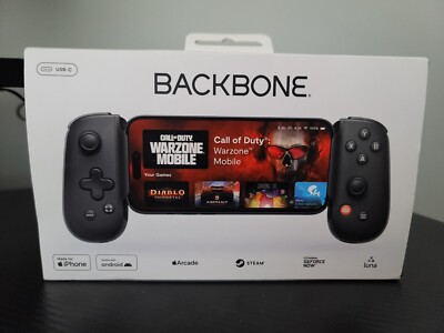 Backbone BB-51-P-BRW One (USB-C) - Mobile Gaming Controller, Black