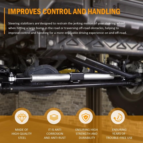 N3 Dual Steering Stabilizer Kit for 18-24 Jeep Wrangler JL/Gladiator JT 87304 - Picture 10 of 12