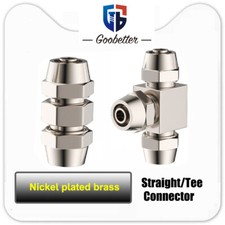 Qucik Connector Hose Tee Brass Pneumatic Air Pipe Coupler Fitting Quick Coupler