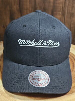 Mitchell And Ness Adjustable Fit Snapback Adjustable Hat Cap Blabk