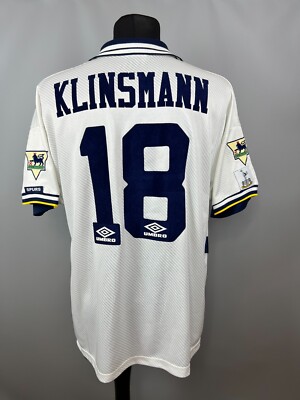 TOTTENHAM HOTSPUR 1993 1995 KLINSMANN HOME SHIRT FOOTBALL SOCCER