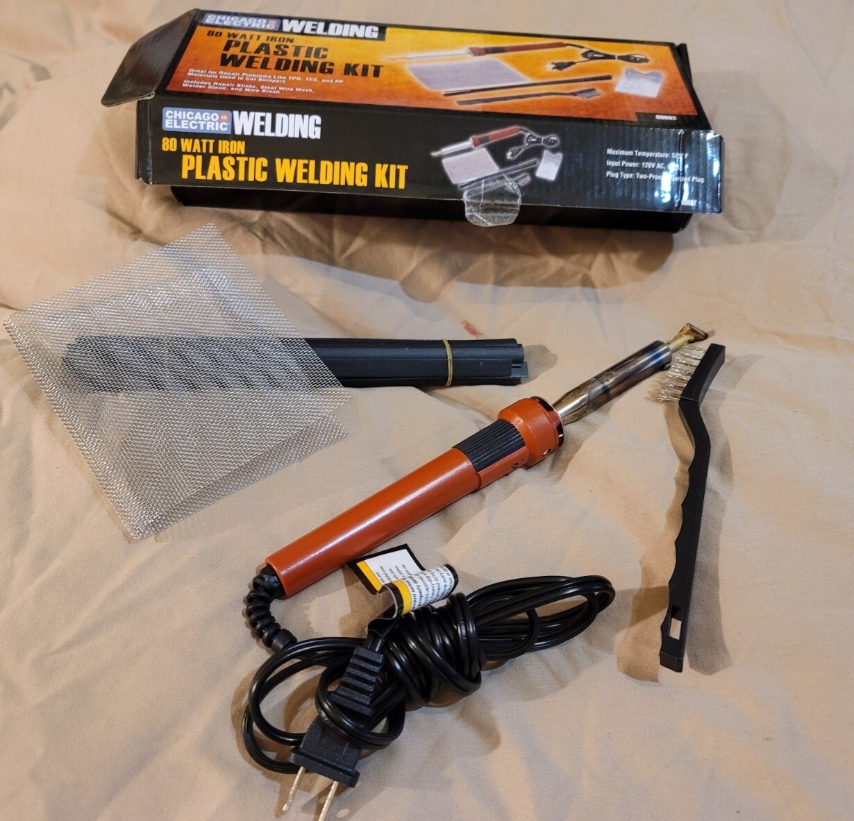 chicago electric 80 watt iron plastic welding kit eBay
