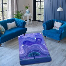 3D Purple Cloud Tree NAO1154 Game Rug Mat Elegant Photo Carpet Mat Fay