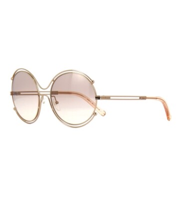 Chloé ISIDORA CE122S rose gold peach/light grey shade (785) Sunglasses 59mm Chloé Isidora aviator sunglasses in metal – STYLISHTOP main image 2