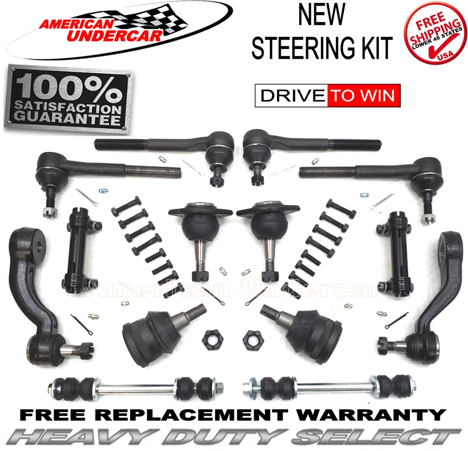 Kit de brazo Pitman rueda loca rótula HD Chevrolet GMC K3500 1996-2000 Foto 2 de 4