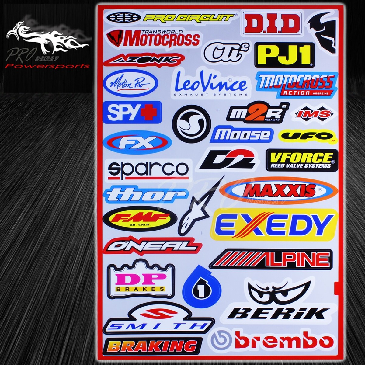 Motorcycle Sponsor Logo 50 100PCS Motorcycle Stickers Car Bike Helmet