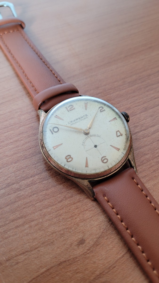 LAWRENCE OROLOGIO DA POLSO CARICA MANUALE CINTURINO NUOVO