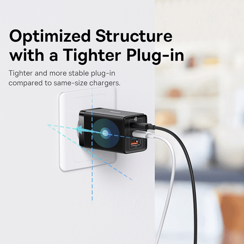 Baseus 65W GaNPro Szybka ładowarka QC4.0 AFC Adapter ładowania + kabel ładujący USB C 100W - Zdjęcie 4 z 15