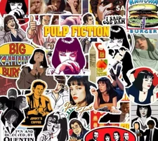 Pulp Fiction Stickers 50pk Mixed Movie Theme Pulp Fiction Stickers FREE SHIPPING