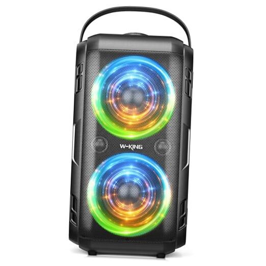 Loud Bluetooth Speaker with Subwoofer, 80W Party Portable Speaker