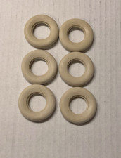 6 White Rubber TIRES 1-5/8" for HUBLEY Nucar Hauler Cast Iron new w/ old look