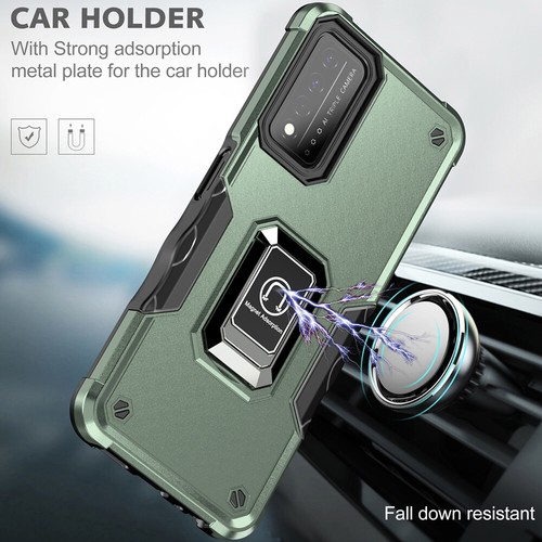 For T-Mobile Revvl V Plus Metal Ring Kickstand Case Dual Layer Shockproof Cover - Picture 28 of 44