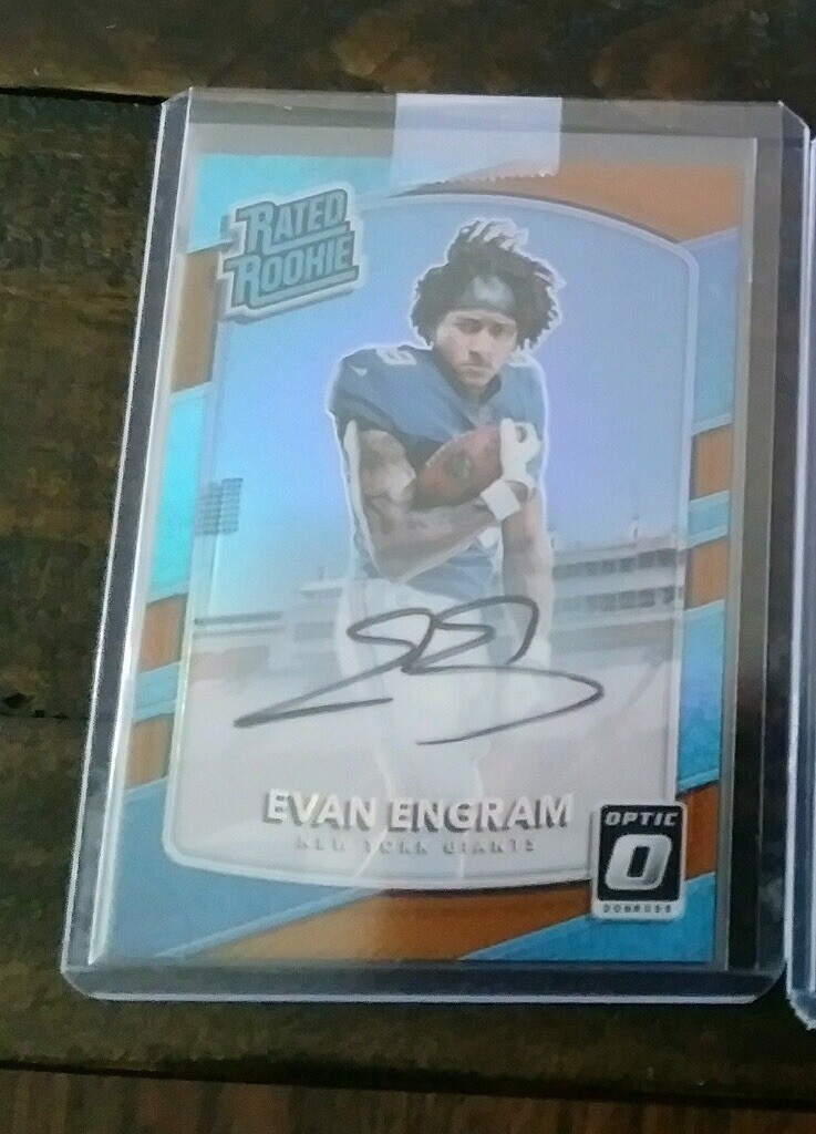 Evan Engram RC 2017 Donruss Optic RR Bronze Auto NY GIANTS /150 Print Pro-Bowl