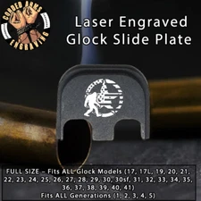 BigFoot w/ Star Flag-Glock Rear Slide Plate Back Plate for FullSizedGlocksGen1-5