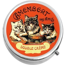 Vintage Butter Cats  Medicine Vitamin Pill Box