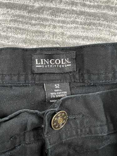 Lincoln Outfitters Shorts Mens 52 Black Cargo Pockets Cotton Blend Outdoors - Picture 11 of 13