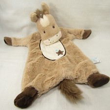 Douglas Baby Lovey Horse Sshlumpie Security Blanket Star Pony Plush Brown