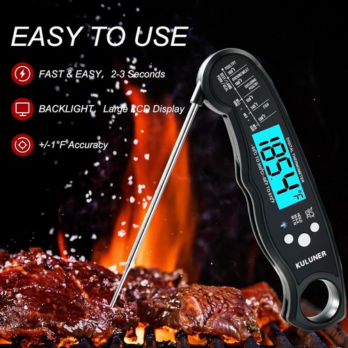 Kuluner Waterproof Digital Meat Thermometer Fast Accurate Cooking Tool - Picture 2 of 6