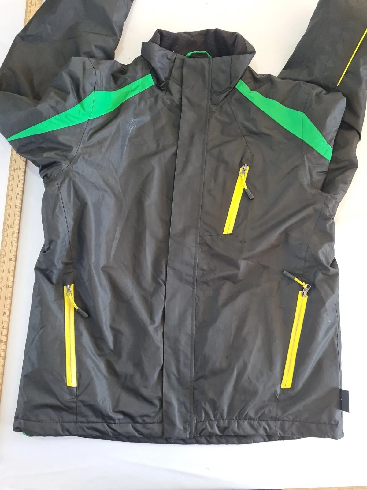 Mens All Weather Jacket Crivit Sports Size 44 Black Z… Gem