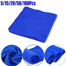 Microfiber Cleaning Cloth-5-100 Pack-11x11 inches-Lint Free-Streak Free Blue Set