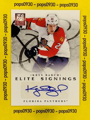 Krys Barch, Florida Panthers, 2012, Panini Elite, Elite Signings, #59