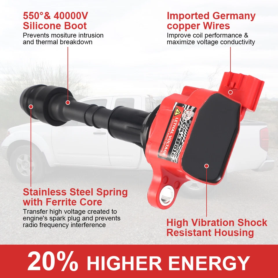 Bobinas de encendido + bujías de iridio para Nissan Frontier Pathfinder Xterra UF349 Foto 3 de 4