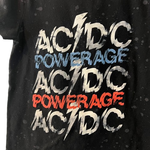 ACDC Girls Band T Shirt Small 6 Paint Splatter Rock Band Music Graphic Black Top - Picture 2 of 4