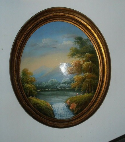 Vintage coppia di quadretti dipinti ad olio - Picture 2 of 2
