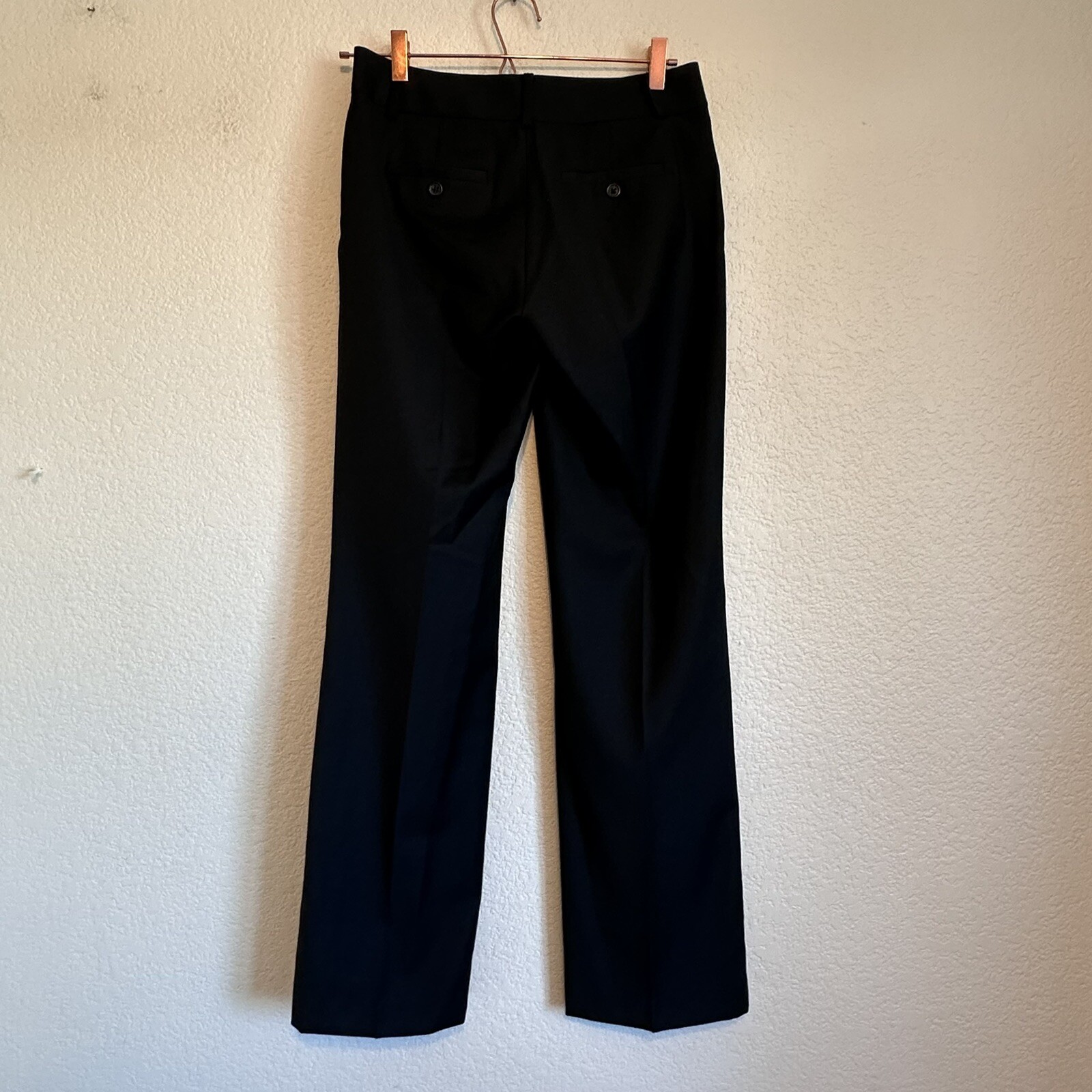 J.Crew Pants Women’s Size 0 Black 100 Wool City Fit Trousers Measures