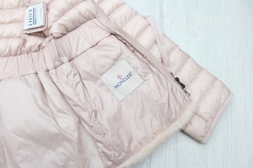 Women's MONCLER Hellolite Quilted Down Puffer Jacket REAL FUR TRIM RARE Size 1 S - Picture 13 of 20