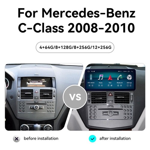 12.3" Android 13 Car Radio Stereo For Mercedes Benz C-Class W204 W205 2008-2010 - Picture 3 of 20