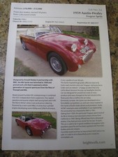 1959 AUSTIN HEALEY FROGEYE SPRITE CAR DETAILS ADVERT A4 FILE 3