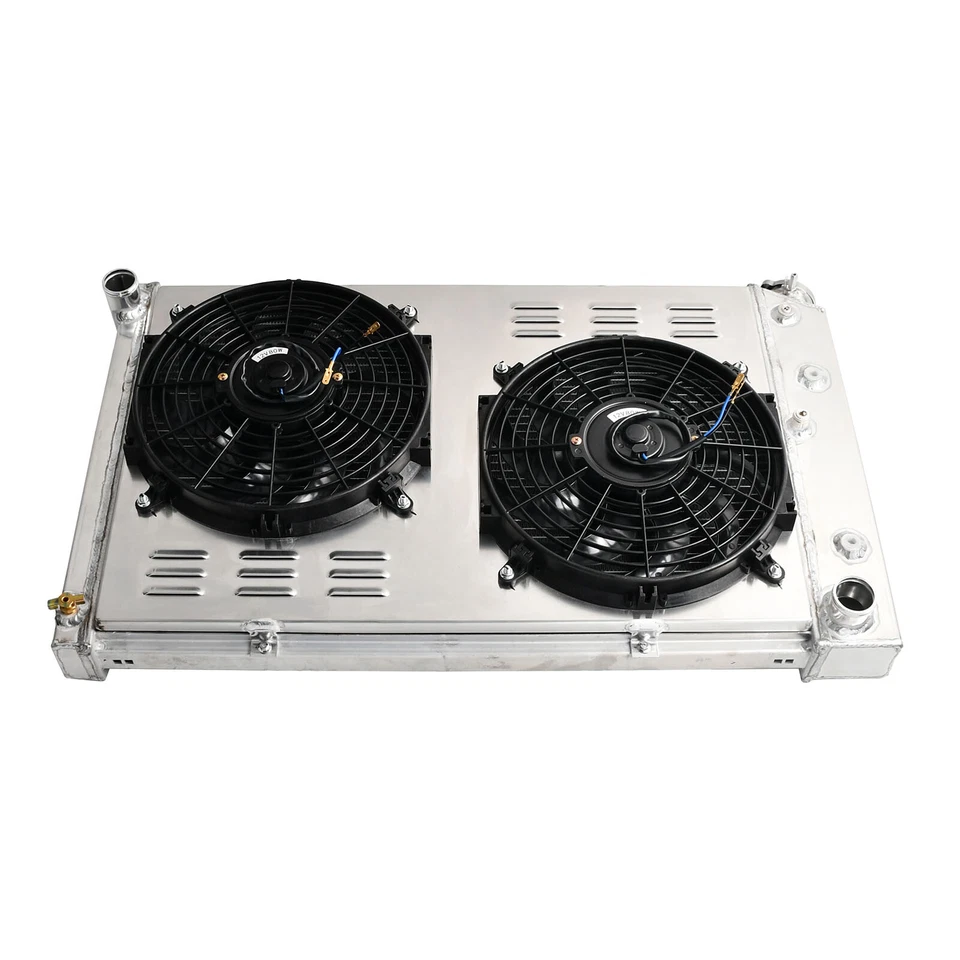 Radiador de 3 filas + ventilador de cubierta + relé Monte Carlo 1978-87 Monte Carlo para Chevy 1970-81 Foto 2 de 4