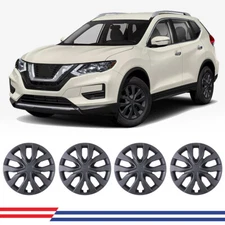 Hubcaps 17" Wheel Hub Covers Full Rim For 2014-20 Nissan Rogue Tire & Steel