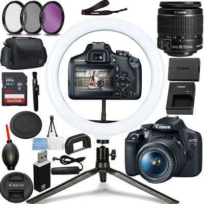 Canon Rebel EOS T7 DSLR Camera with 18-55mm Lens + Creative Kit