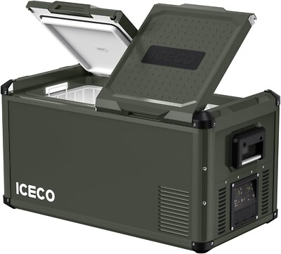 ICECO VL75 ProD 12V Refrigerator Portable Freezer with  Dual Zone for Camping RV