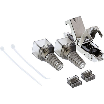 InLine  Kabelverbinder Cat.6A, geschirmt, schmale Ausführung