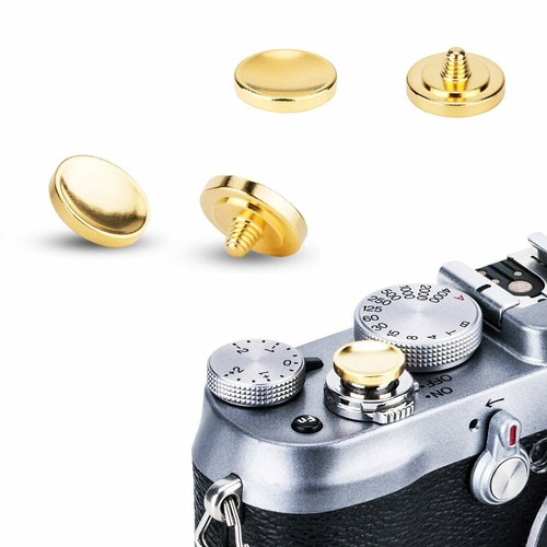 Concave Surface Soft Shutter Release Button Gold for Sony Canon Leica Nikon - Picture 2 of 3
