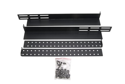 1U Adjustable Network Server Shelf Rails 16.14'' Deep, 6 lb Capacity Rack Mounts