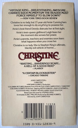 1983 Christine by Stephen King Signet Paperback Vtg Book Movie Photos - Foto 7 di 7