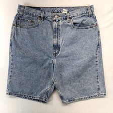 Levi's 505 Regular Fit Denim Shorts Mens 36 Blue Medium Wash VTG Y2K Classic