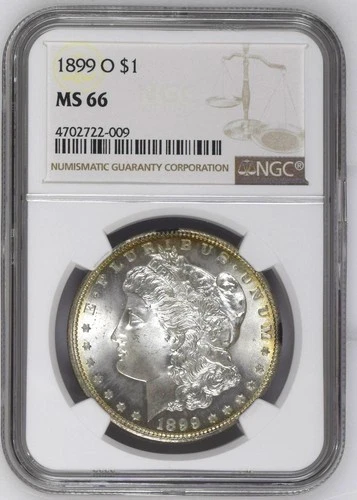 1899-O Morgan Dollar $1 NGC MS66 Mint State New Orleans .900 Silver