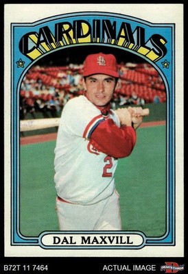 1972 Topps #206 Dal Maxvill Cardinals 7 - NM