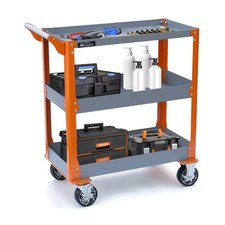 1000lbs 3-Tier Utility Cart Heavy Duty Metal Service Rolling Tool Push Cart